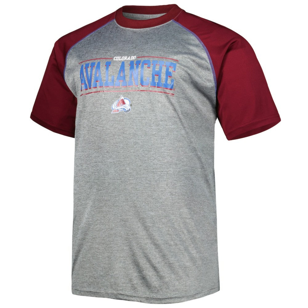 NHL Colorado Avalanche Big & Tall Logo Raglan T-Shirt - Heather Gray