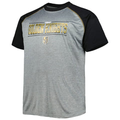 NHL Vegas Golden Knights Big & Tall Logo Raglan T-Shirt - Heather Gray