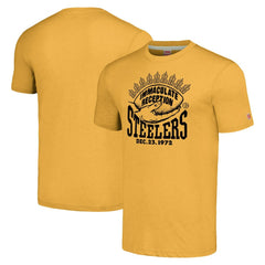 Franco Harris Pittsburgh Steelers Homage Immaculate Reception T-Shirt Gold