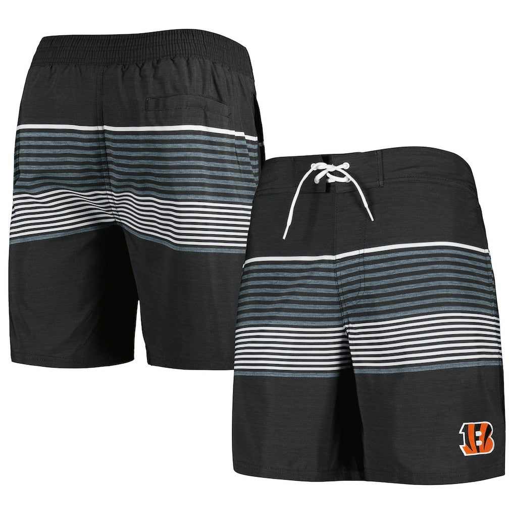 Cincinnati Bengals G-III Sports by Carl Banks Coastline Volley Swim Shorts Black