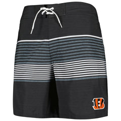 Cincinnati Bengals G-III Sports by Carl Banks Coastline Volley Swim Shorts Black