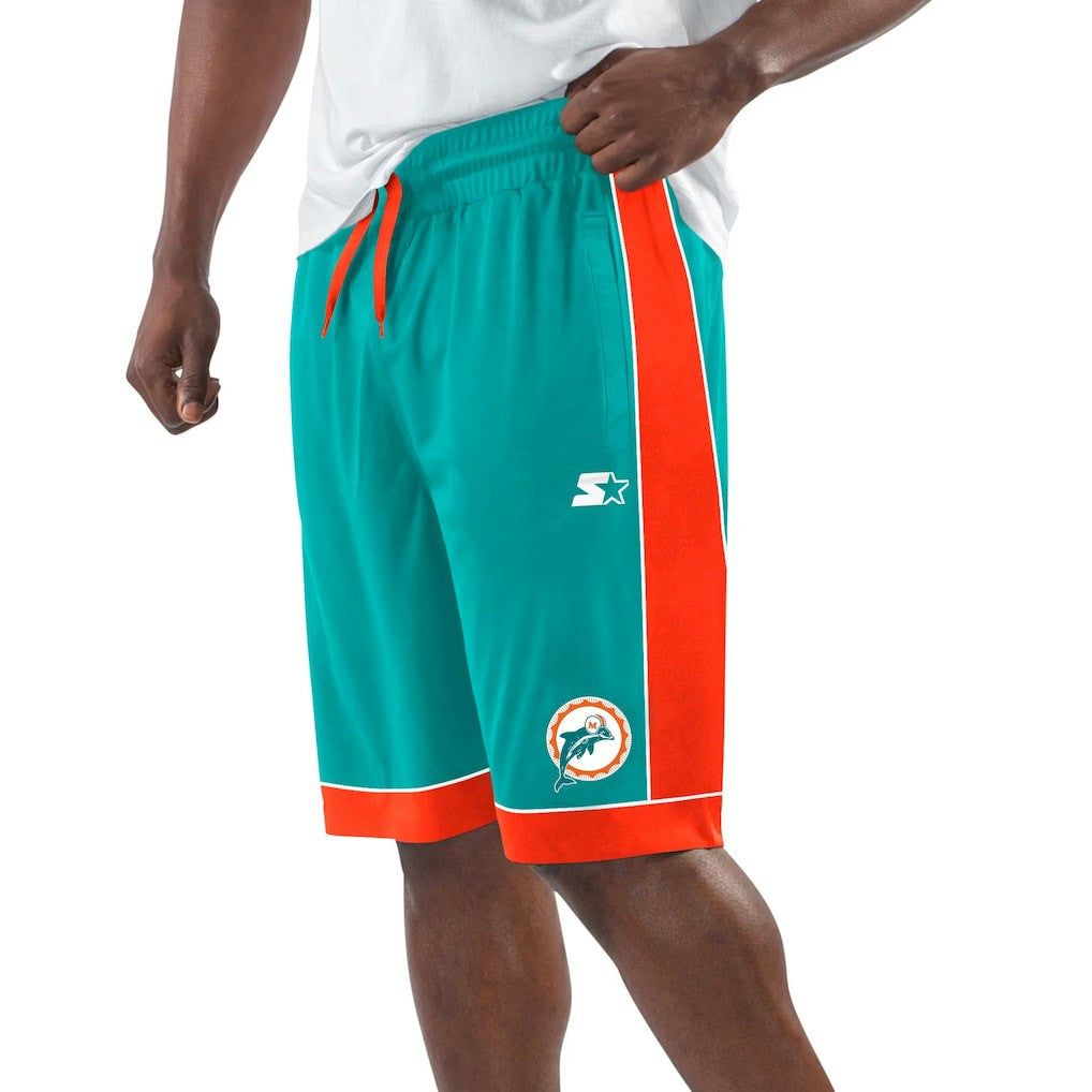 Miami Dolphins Starter Throwback Fan Favorite Shorts Aqua