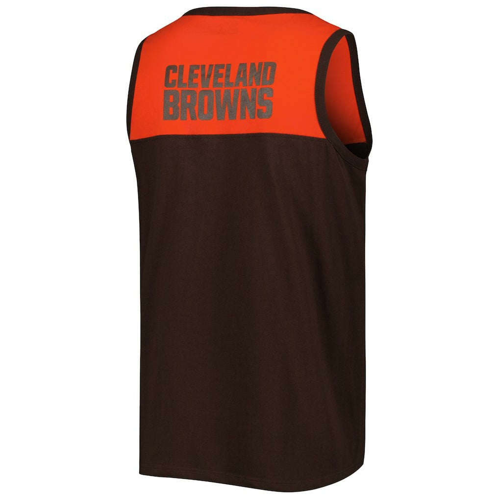 Cleveland Browns Starter Logo Touchdown Fashion Tank Top Brown/Orange