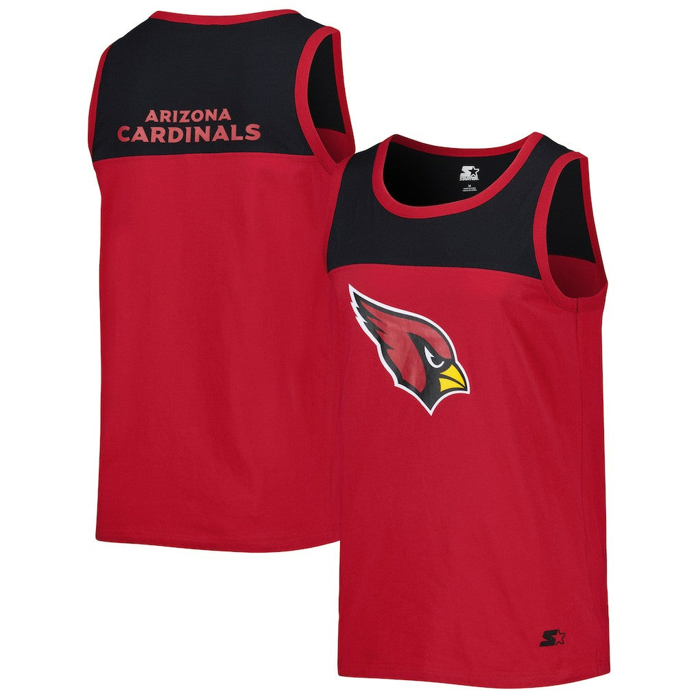 Arizona Cardinals Starter Logo Touchdown Fashion Tank Top Cardinal/Black