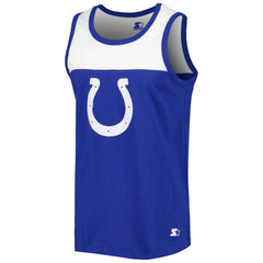 Indianapolis Colts Starter Logo Touchdown Fashion Tank Top Royal/White
