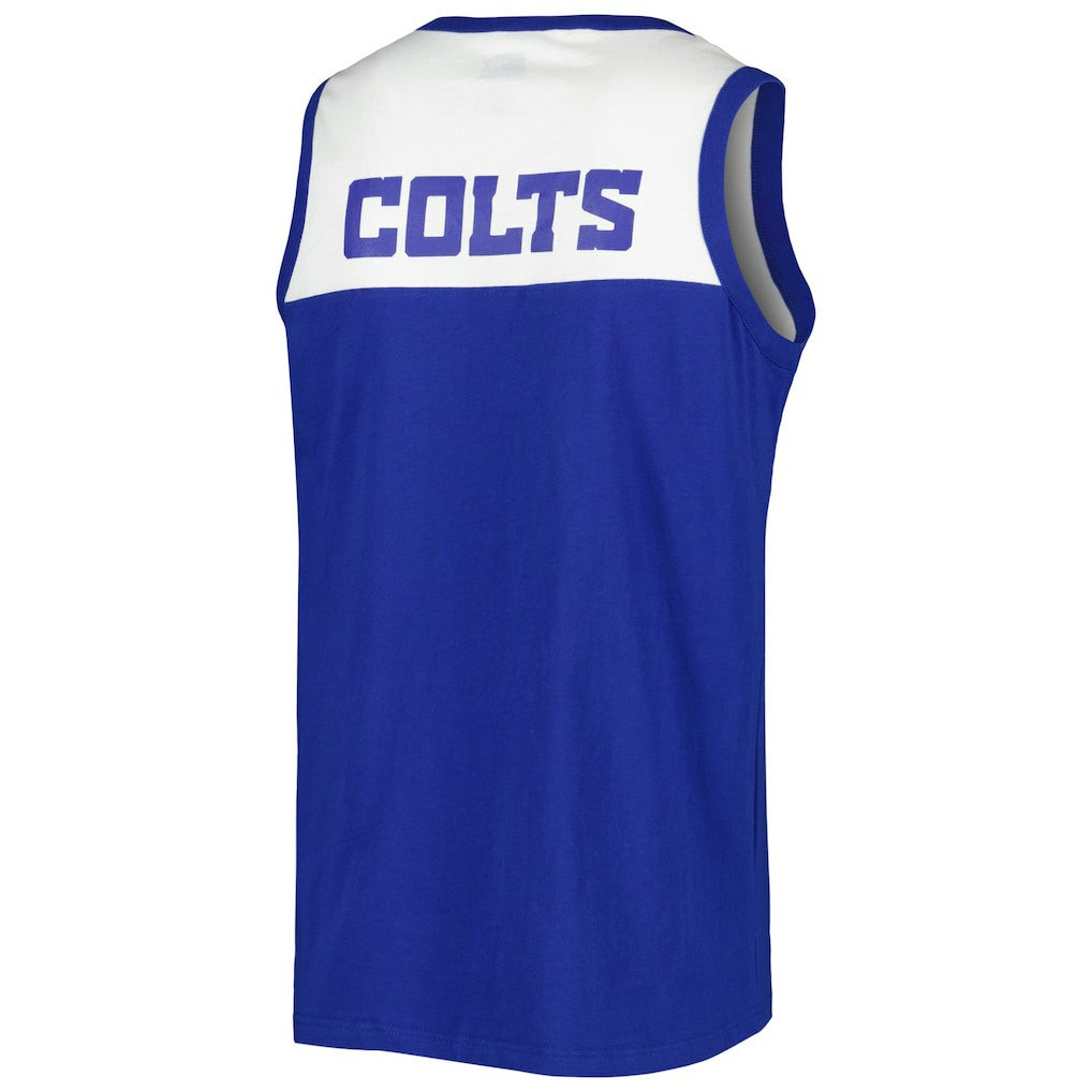 Indianapolis Colts Starter Logo Touchdown Fashion Tank Top Royal/White