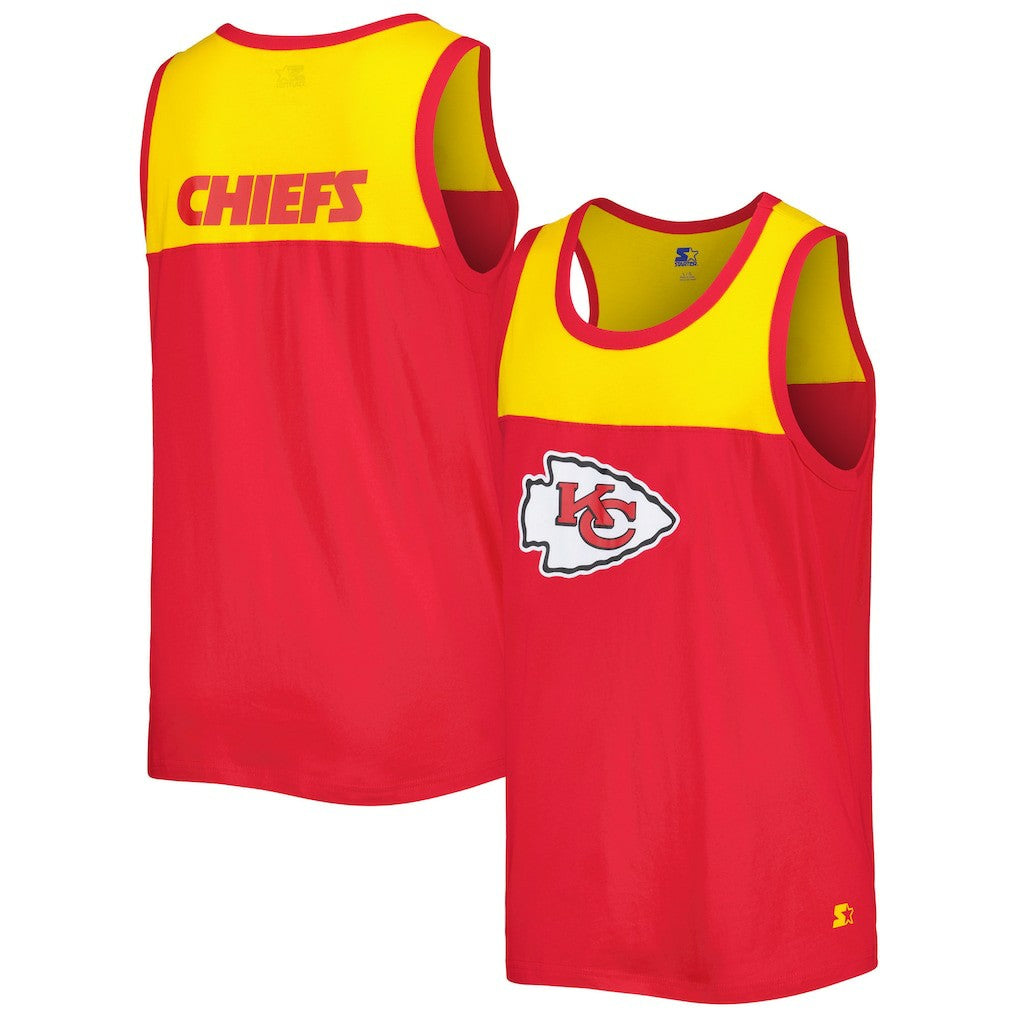 Kansas City Chiefs Starter Logo Touchdown Fashion Tank Top Red/Gold
