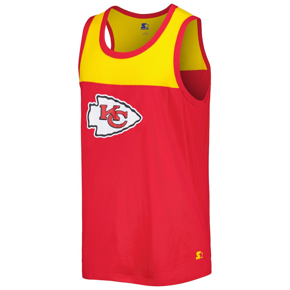 Kansas City Chiefs Starter Logo Touchdown Fashion Tank Top Red/Gold