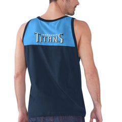 Tennessee Titans Starter Logo Touchdown Fashion Tank Top Navy/Light Blue