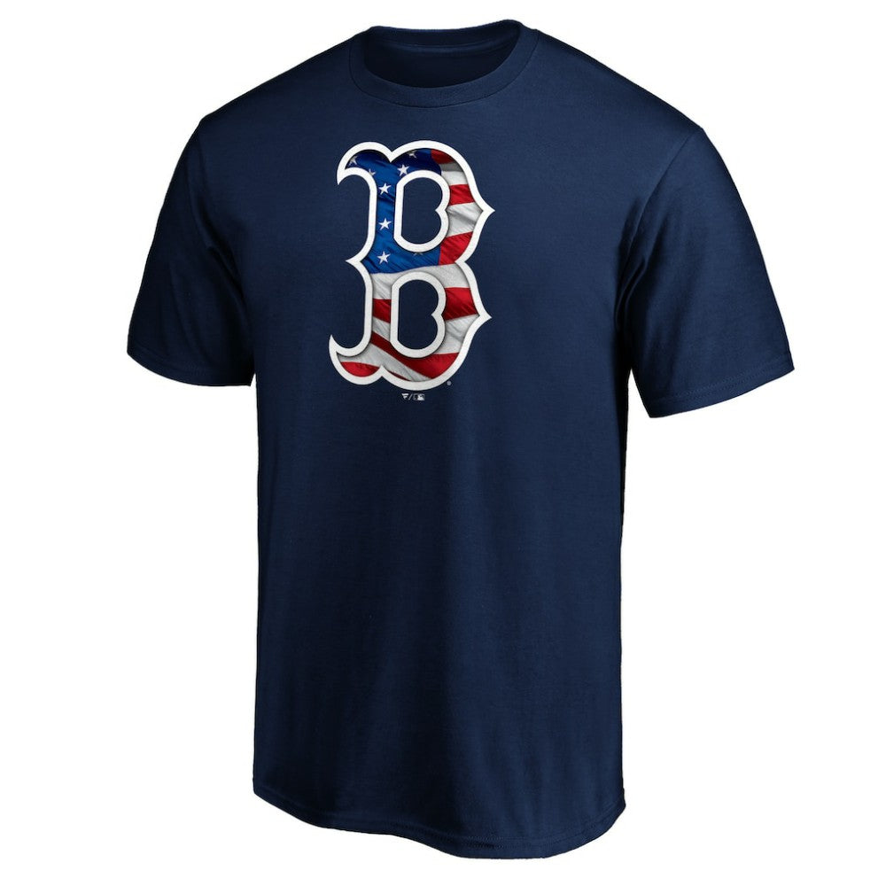 Boston Red Sox Team Banner Wave T-Shirt - Navy T-shirts