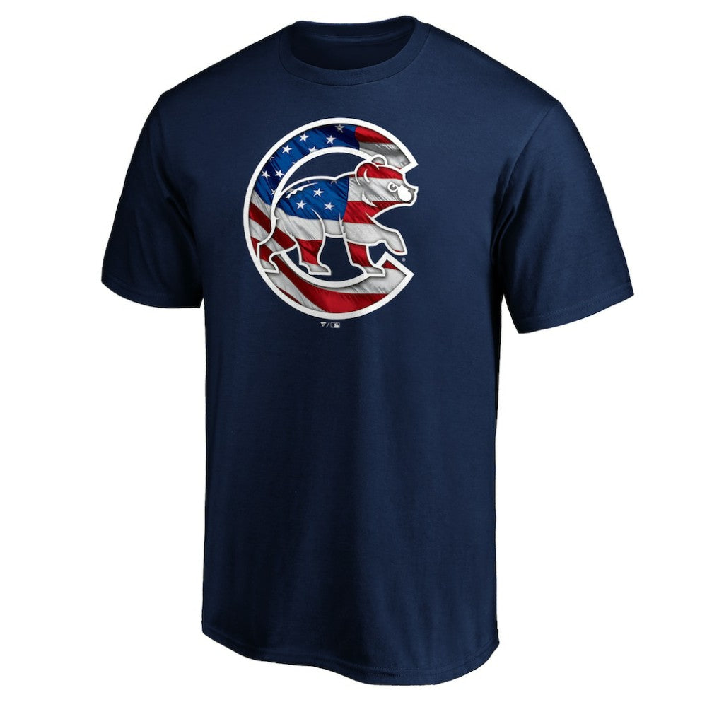 Chicago Cubs Team Banner Wave T-Shirt - Navy T-shirts