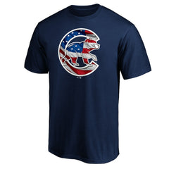 Chicago Cubs Team Banner Wave T-Shirt - Navy T-shirts