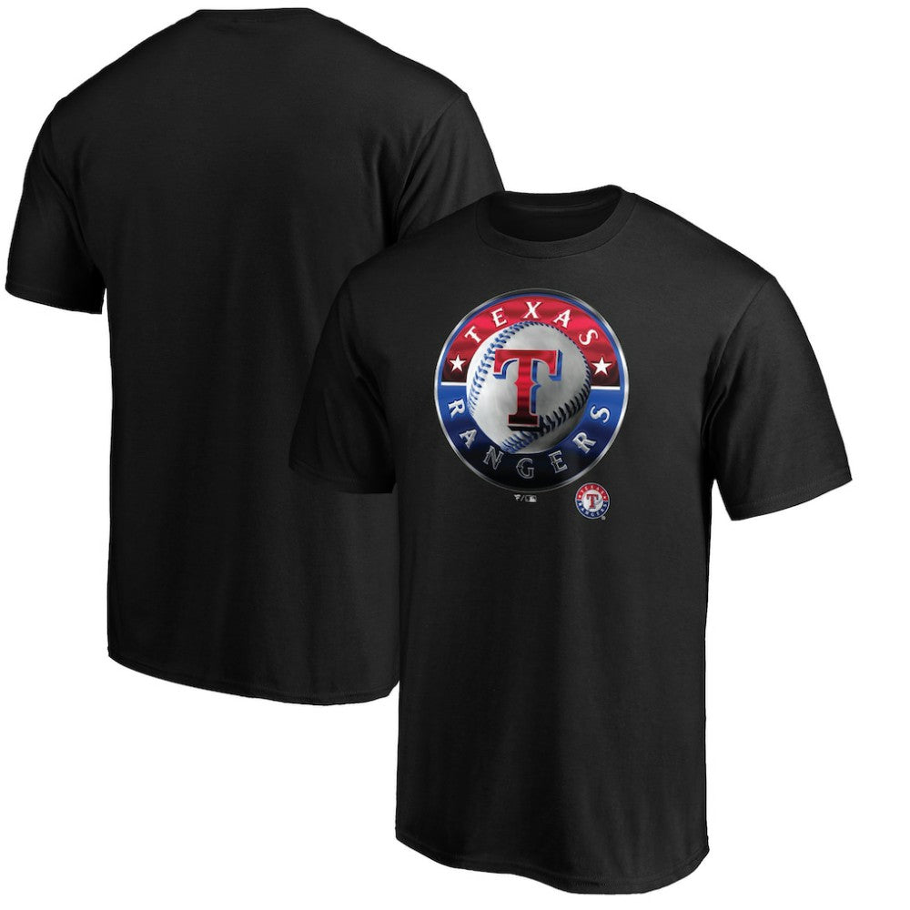Texas Rangers Team Midnight Mascot T-Shirt - Black T-shirts