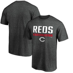 Cincinnati Reds Team Win Stripe T-Shirt - Charcoal T-shirts