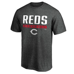Cincinnati Reds Team Win Stripe T-Shirt - Charcoal T-shirts