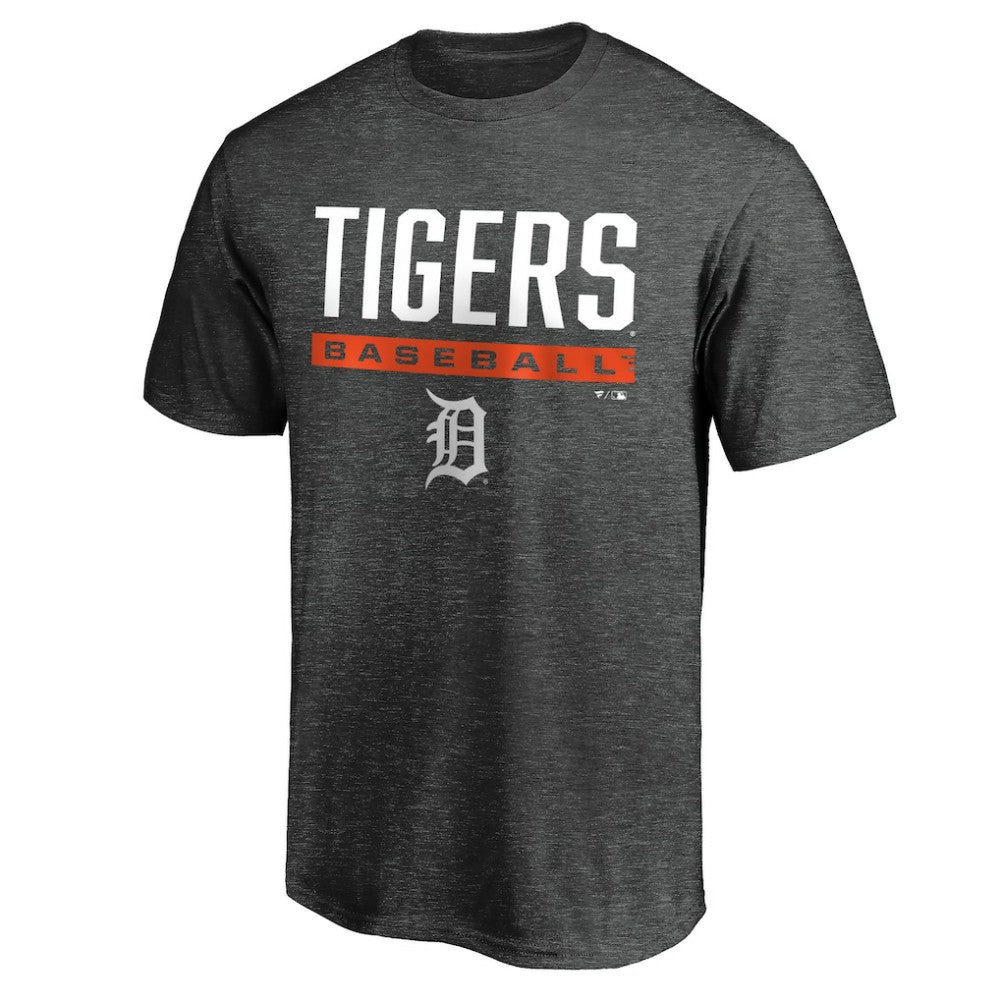 Detroit Tigers Team Win Stripe T-Shirt - Charcoal T-shirts