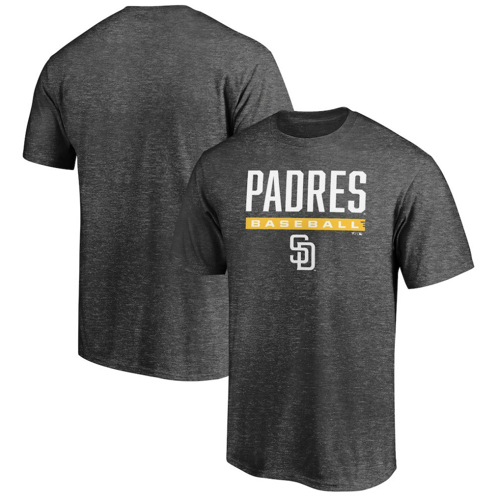 San Diego Padres Team Win Stripe T-Shirt - Charcoal T-shirts