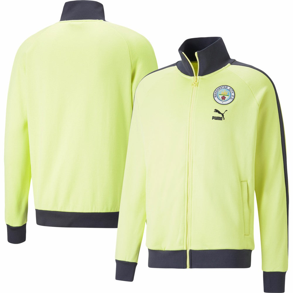 Manchester City ftblHeritage T7 Raglan Full-Zip Track Jacket Yellow shop