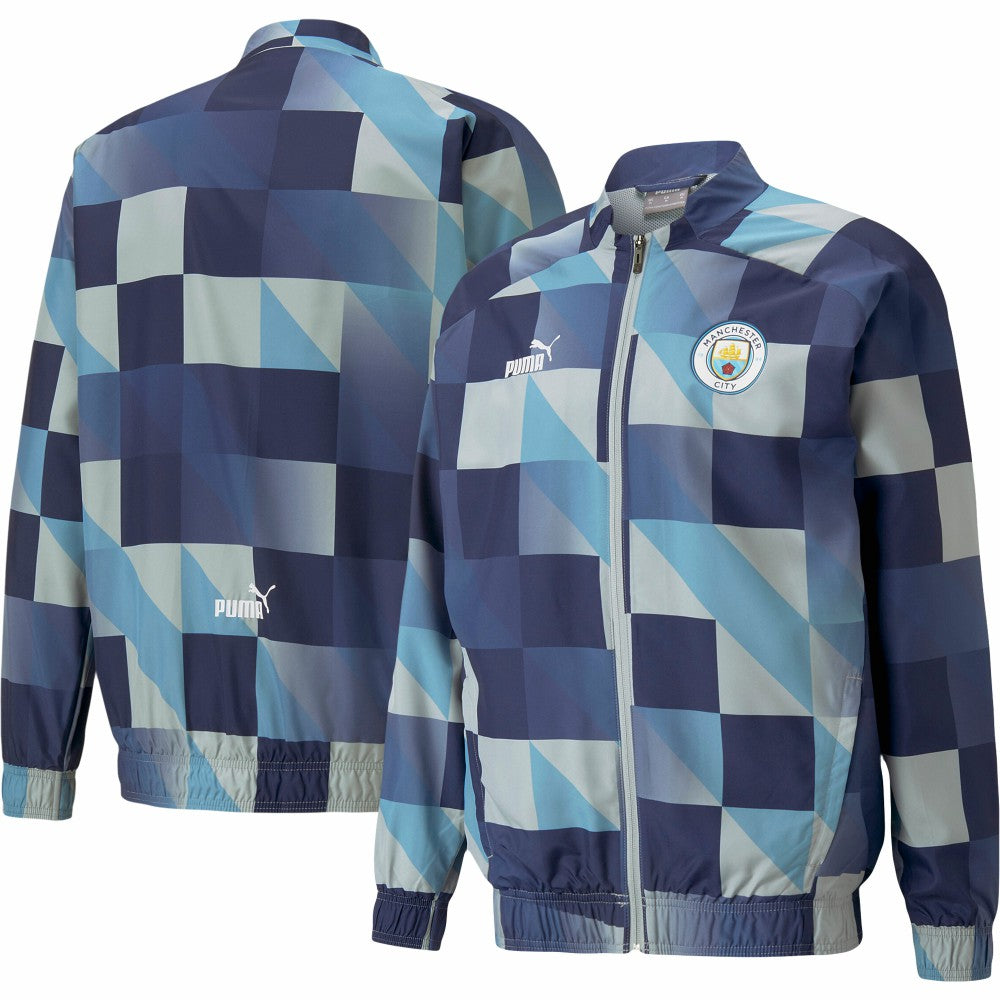 Manchester City 2022/23 Pre-Match Full-Zip Jacket Navy/Gray