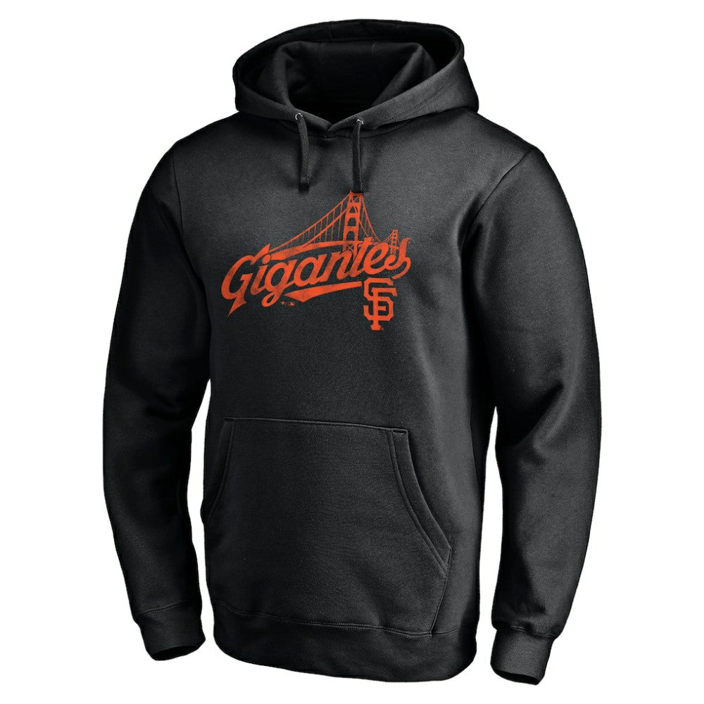 San Francisco Giants Team Hometown Collection Gigantes Bridge Pullover Hoodie - Black Hoodies