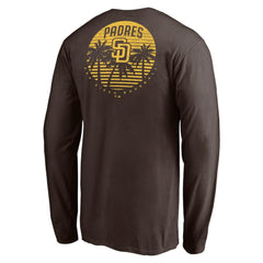 San Diego Padres Team Hometown Collection Palm Sunset Long Sleeve T-Shirt - Brown T-shirts