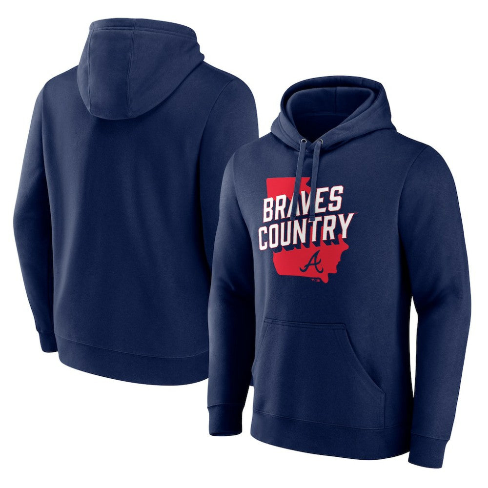 Atlanta Braves Team Country Pullover Hoodie - Navy Hoodies