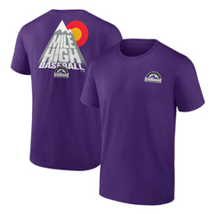 Colorado Rockies Team Hometown Collection Mile High Back T-Shirt - Purple T-shirts
