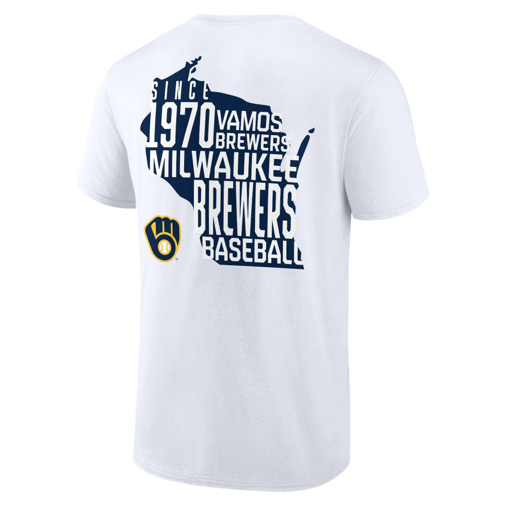Milwaukee Brewers Team Hot Shot T-Shirt - White T-shirts