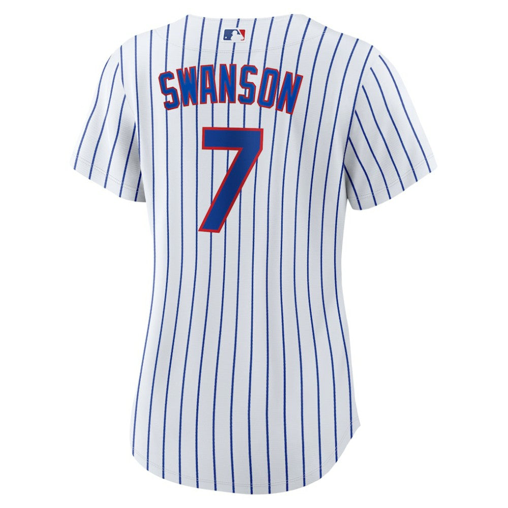Dansby Swanson Chicago Cubs Nike Women's Home Replica Player Jersey - White/Royal Jerseys