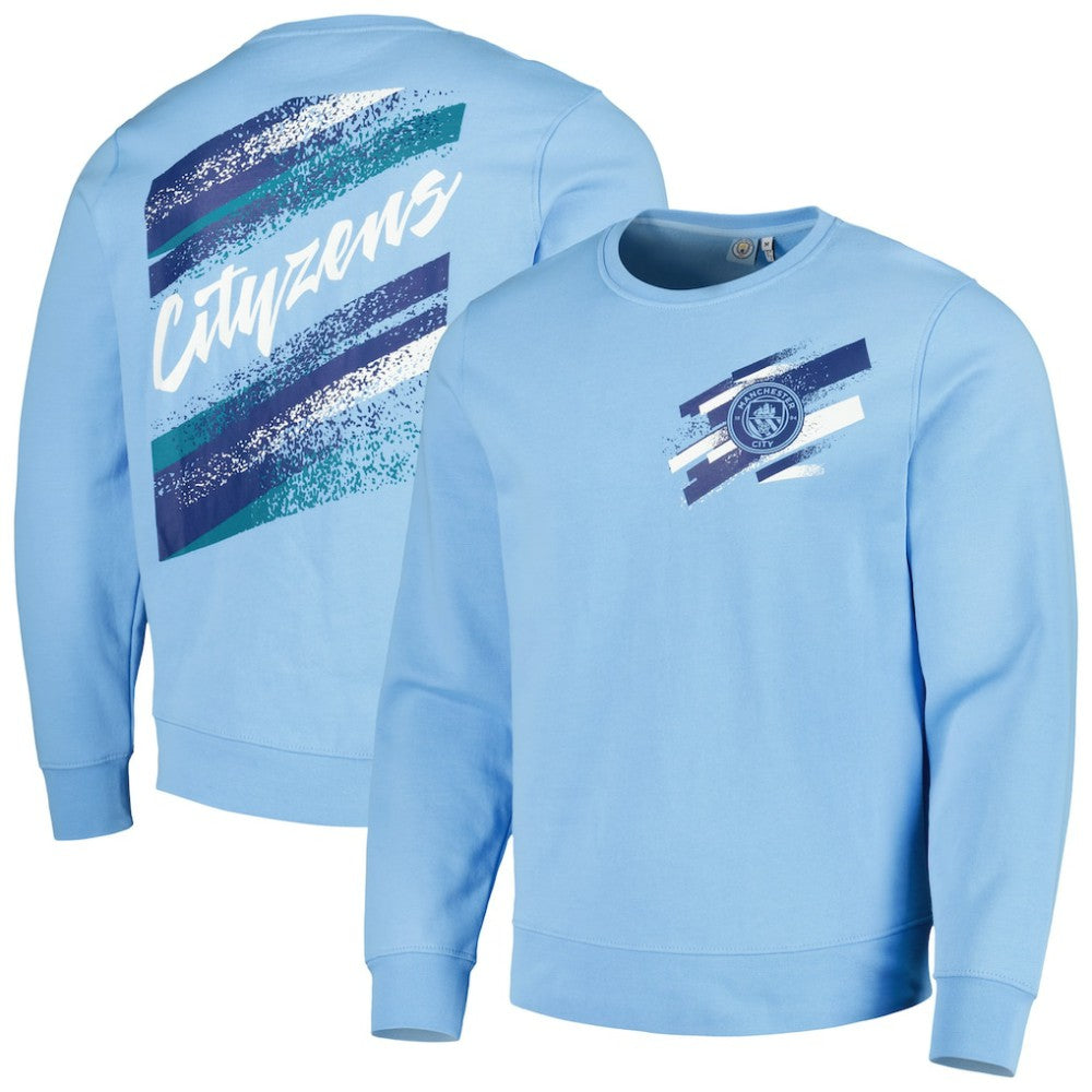 Manchester City Vintage Pullover Sweatshirt Light Blue