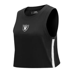 Las Vegas Raiders Pro Standard Women's Ombre Wordmark Classic Cropped Tank Top Black