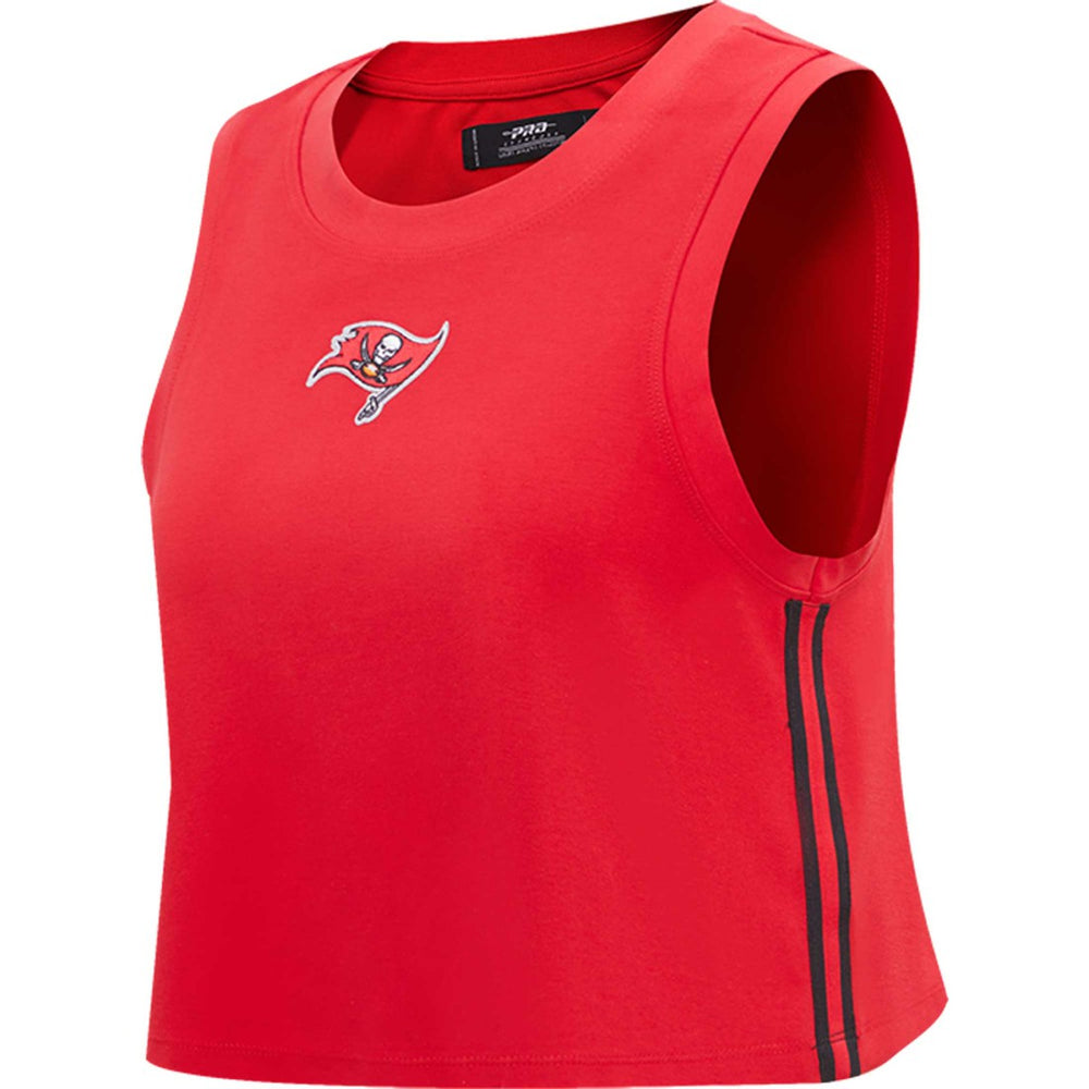 Tampa Bay Buccaneers Pro Standard Women's Ombre Wordmark Classic Cropped Tank Top Red