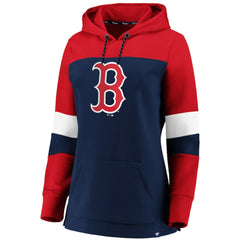 Boston Red Sox Women's Plus Size Colorblock Pullover Hoodie - Navy Hoodies
