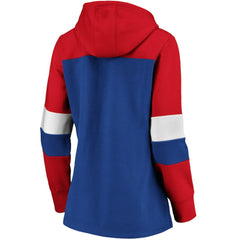Chicago Cubs Women's Plus Size Colorblock Pullover Hoodie - Royal Hoodies