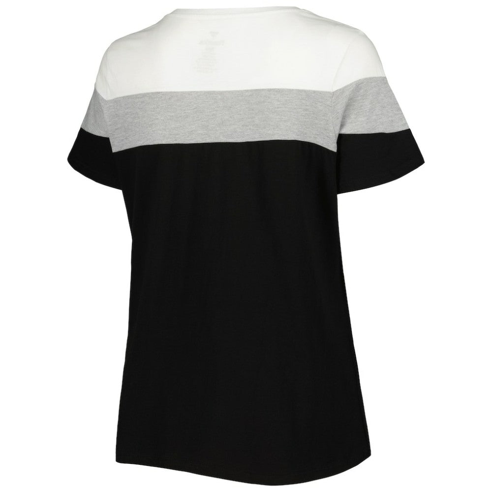 Chicago White Sox Women's Plus Size Colorblock T-Shirt - Black/Heather Gray T-shirts