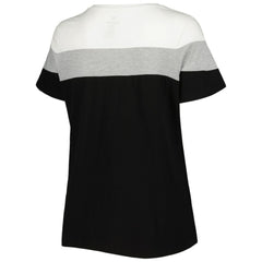 Chicago White Sox Women's Plus Size Colorblock T-Shirt - Black/Heather Gray T-shirts