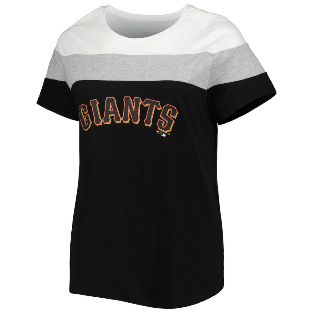 San Francisco Giants Women's Plus Size Colorblock T-Shirt - White/Black T-shirts