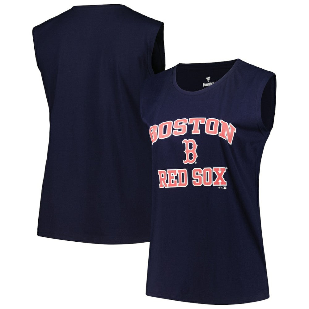 Boston Red Sox Profile Women's Plus Size Tank Top - Navy Tanks