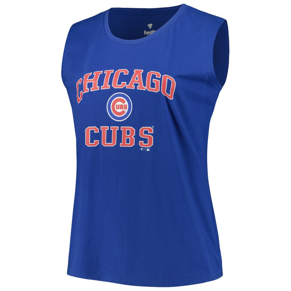 Chicago Cubs Profile Women's Plus Size Tank Top - Royal Tanks