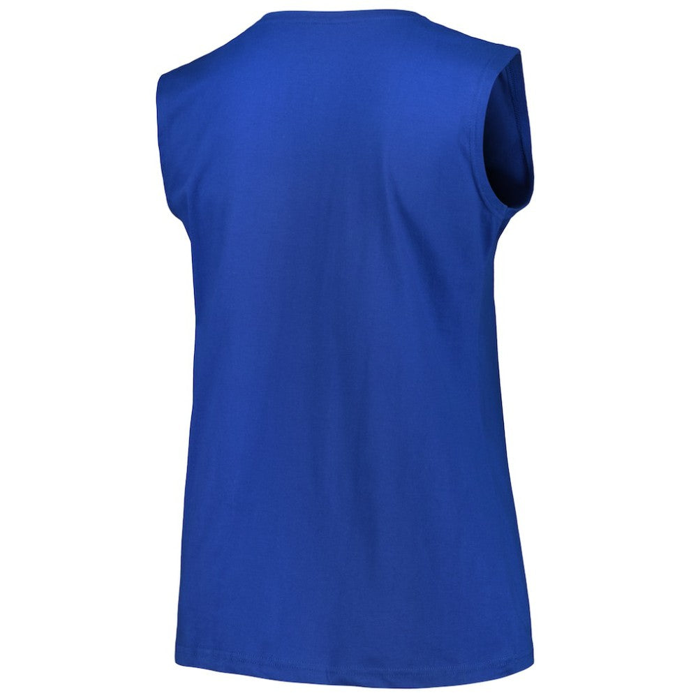 Chicago Cubs Profile Women's Plus Size Tank Top - Royal Tanks