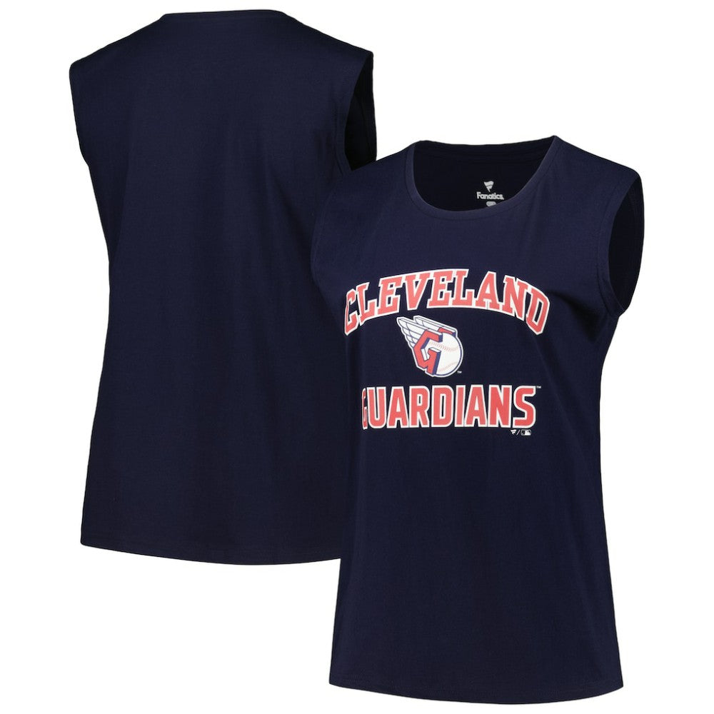 Cleveland Guardians Profile Women's Plus Size Tank Top - Navy Tanks