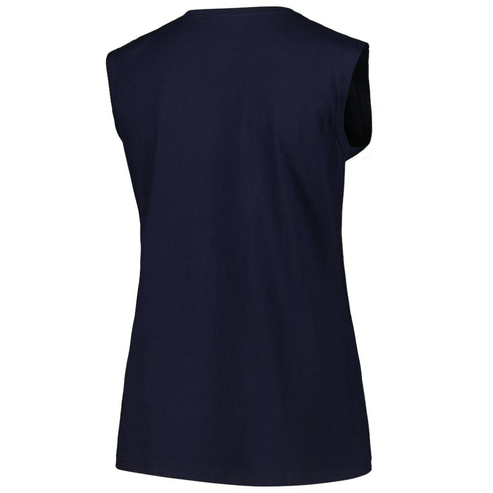 Cleveland Guardians Profile Women's Plus Size Tank Top - Navy Tanks