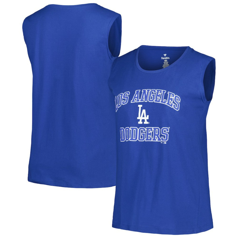 Los Angeles Dodgers Profile Women's Plus Size Tank Top - Royal Tanks