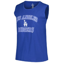 Los Angeles Dodgers Profile Women's Plus Size Tank Top - Royal Tanks