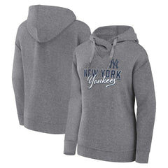 Profile New York Yankees Women's Plus Size Pullover Hoodie - Heather Gray Hoodies