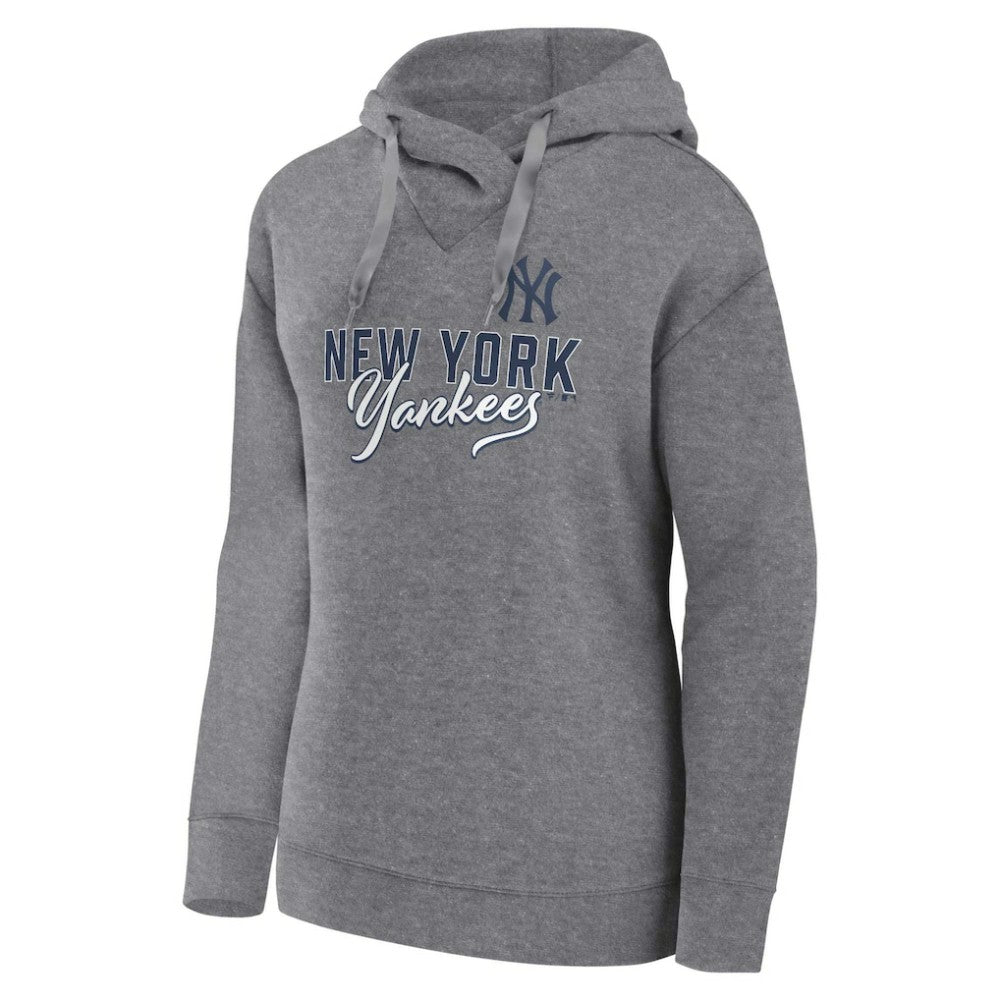 Profile New York Yankees Women's Plus Size Pullover Hoodie - Heather Gray Hoodies