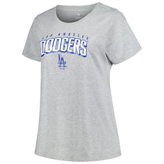 Los Angeles Dodgers Profile Women's Plus Size T-Shirt Combo Pack - Black/Heather Gray T-shirts