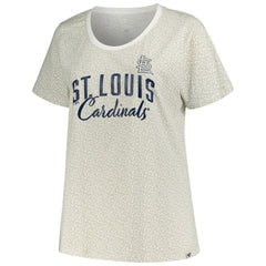 St. Louis Cardinals Profile Women's Plus Size Leopard T-Shirt - White T-shirts