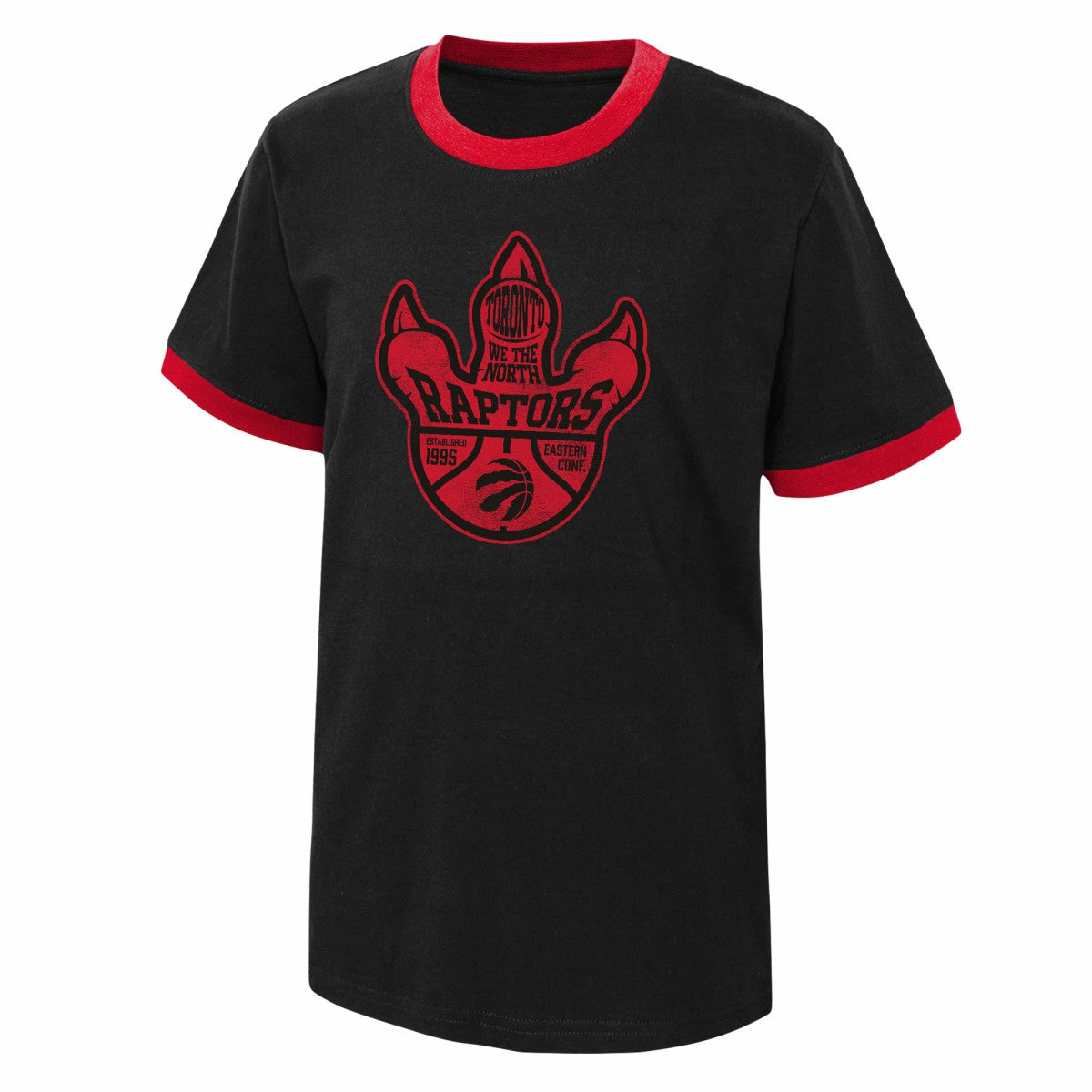 Toronto Raptors Youth Hoop City Hometown Ringer T-Shirt Black
