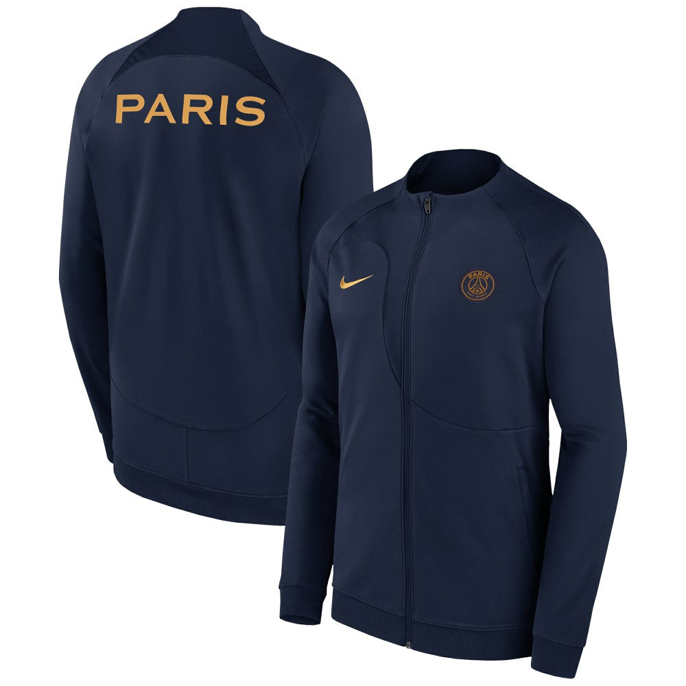 Paris Saint-Germain 2023 Academy Pro Anthem Full-Zip Jacket Navy